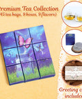 Engintea Mothers Day Tea Sampler s Set Box - Unique for Mom from Daughter Son - Herbal Green & Black Tea Set For Women Mother Tea Lovers - Relax Selection Tea - 45 Tea Bags 9 Flavors