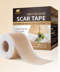 Medical Grade Silicone Scar Tape For Scars Removal - 164" X 1.57" Roll - Silicone Scar Sheets For C-Section, Tummy Tuck, Keloid, And Surgical Scars - Reusable