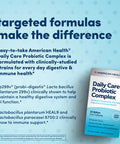 American Health Daily Care Probiotic Complex 20 Billion Microorganisms - Clinically Studied Strains - Advanced Support For Everyday Digestive & Immune Health - 30 Capsules 30 Total Servings