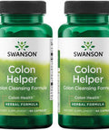 Swanson Colon Helper - Promotes Digestive Health Using Vervain Goldenseal Root Slippery Elm Bark & More - Herbal Supplement Aiding Healthy Eliminations - (60 Capsules) 1 Pack (4 Pack)