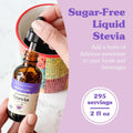 Nunaturals Liquid Stevia Sugar- Sweetener Plant-Based Sugar Substitute Zero Calorie Unflavored Alcohol 2oz