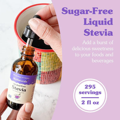 Nunaturals Liquid Stevia Sugar- Sweetener Plant-Based Sugar Substitute Zero Calorie Unflavored Alcohol 2oz