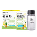Teazen Kombucha Pineapple Flavor Variety Pack with Classic Eco Bottle (Kombucha Powder 40 Sticks Eco Bottle 1EA x 11.8oz)