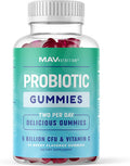 Probiotic Gummies with Vitamin C and Folic Acid 5 Billion CFU Probiotics Gut Health Digestion Immune System Support 60 Gluten NonGMO Gummies