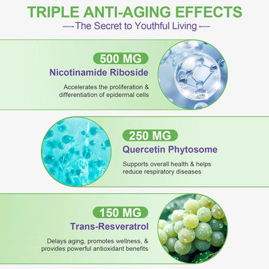 Nad+ Supplement 900Mg Liposomal Nicotinamide Riboside + Resveratrol For Anti-Aging, Cellular Health & Nad+ Boost 80 Capsules, Advanced Liposomal Absorption Formula