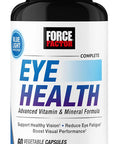 Force Factor Complete Eye Health Clinical Strength Eye Vitamins with Lutein & Zeaxanthin to Support Vision Eye Function and Blue-Light Protection Eye Health Supplements for Adults 60 Capsules