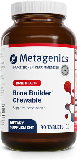 Metagenics Bone Builder Chewable - Bone Strength Supplement - Comprehensive Mineral Support - with Calcium Vitamin D & Magnesium - Non-GMO - Gluten- - 90 Tablets