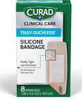 Curad Truly Ouchless Extra Large Silicone Bandages Flexible Fabric 8 count
