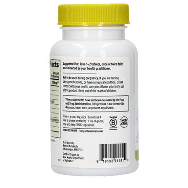 Banyan Botanicals Tranquil Mind Organic Supplement For Calm And Tranquility With Ayurvedic Herbs Guduchi, Brahmi, And Skullcap For Stress Relief* 90 Tablets Non-Gmo Sustainably Sourced Vegan