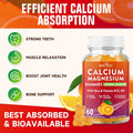 Calcium Gummies 1000Mg With Vitamin D3 K2 & B Complex, Potassium, Calcium Magnesium Zinc Gummies For Bone, Muscle, Mood And Immunity - Orange Flavor 60 Gummies