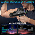 Toloco Massage Gun, Deep Tissue Back Massage For Athletes For Pain Relief, Percussion Massager With 10 Massages Heads & Silent Brushless Motor, Black