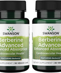 Swanson Berberine Advanced Enhanced Absorption - Featuring Berbevis 550 mg 30 Veg Caps (2 Pack)
