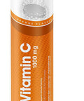 Nutrazul Vitamin C 1000mg Effervescent Tablets- Orange 20 s | 20 Days Supply | Gluten Free, Lactose Free, Sugar Free & Preservative Free | Maintains Immune Function