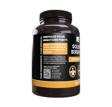 PURE ORIGINAL INGREDIENTS Goldenseal Berberine No Magnesium Or Rice Fillers, Always Pure, Lab Verified (365 Count)