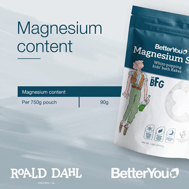 Magnesium Sleep Whizz-Popping Kids' Bath Flakes | Pure Zechstein Magnesium Chloride | Aids Relaxation Before Bedtime| Made by BetterYou in Collaboration with The Roald Dahl Story Company