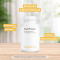 Supersmart Green Propolis 1200mg Per Serving Standardized to 5 Total Phenolic Acids 0.5 Artepillin C Immune System Booster Supplement Non GMO Gluten Free 90 Vegetarian Capsules