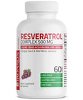 Bronson Resveratrol 500 Complex Standardized Resveratrol + Grape Seed and Red Wine Extract 60 Capsules