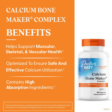 Doctor's Best Calcium Bone Maker Complex with MCHCal - 180 caps