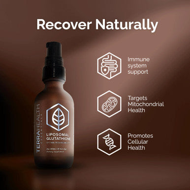 Terra Health Essentials - Liposomal Glutathione | Antioxidant, Liver Detox, Immune System Support (1 Bottle, 30 Day Supply)