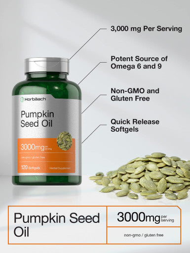 Horbaach Pumpkin Seed Oil 120 Softgel 3000Mg