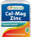 Best Naturals CAL MAG ZINC by - Essential Mineral Complex - Manufactured in a USA Based GMP Facility and Third Party Tested for Purity.180 Tablets