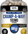 Kaya Naturals CrampAWay Magnesium Glycinate 183mg (180 Count (Pack of 1))