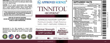 Approved ScienceTinnitol Tinnitus Support Supplement Ease Ringing in The Ears Boost Inner Ear Health 3 Month Supply Made in The USA