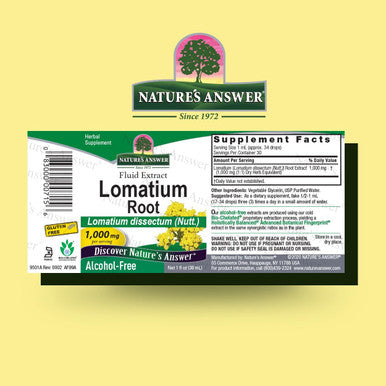 Nature'S Answer Lomatium Root Alcohol - 1000 mg - Gluten - Herbal - 1 fl oz (Pack of 2)