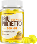 Saw Palmetto For Women - Dht Blocker Hair Growth Supplement - 500Mg Potent Saw Palmetto Gummies For Hair, Skin, Nails, Urinary Wellness - Mango-Pineapple Flavor - 60 Gummies