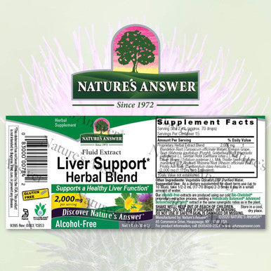 Nature'S Answer Alcohol- Liver Support 2000mg 1oz | Promotes Liver Function | Natural Cleanser & Detoxifier | Support Overall Well-Being | Gluten- | Single Count