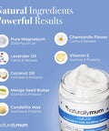 Naturallymum Kids Magnesium Bedtime Lotion for Better Sleep | All-Natural Sleeping Aid for Children | Alternative to Melatonin | Lavender & Chamomile Essential Oil | 250ml