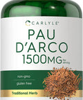 Carlyle Pau D'Arco Capsules | 1500Mg | 180 Count | Non-Gmo, Gluten Free | Herbal Supplement