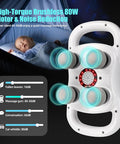Deity Massage Gun Deep Tissue, 4-Heads Handheld Electric Body Massager, Rechargeable Percussion Massager For Pain Relief In Back, Leg, Neck, Shoulder And Body, Relax Perfect Gifts For Man Women, White