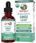 Maryruth'S Organics Ginkgo Leaf Liquid Drops Herbal Supplement Nootropic Circulatory System & Nervous System Health Usda Organic Non-Gmo Vegan 60 Servings