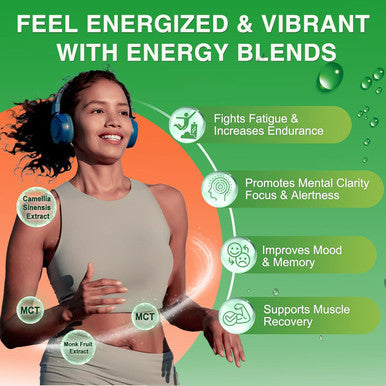 Nature Target Multi-Collagen-Peptides-Powder - Hydrolyzed Collagen With Energy Blend + Multivitamin & Minerals, Supports Energy Skin Hair Nail & Joint, Non-Gmo, 35 Servings