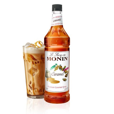 Monin - Honey Syrup, Smooth Sweet Honey Flavor, Great for Teas, Lemonades, Cocktails, & Coffee, Gluten-Free, Non-GMO (1 Liter)