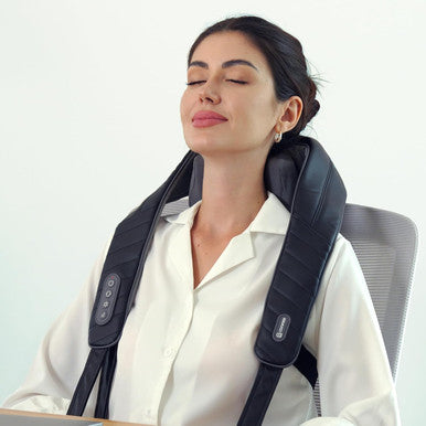Comfier Cordless Neck Massager With Heat, 4D Kneading Neck And Shoulder Massager Deep Tissue, Shiatsu Neck Back Massager Pillow, 2 Heating Levels, Christmas Gifts For Mom Dad