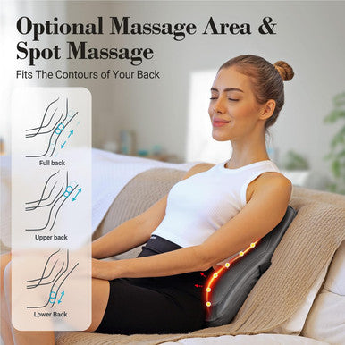 Shiatsu Low Back Massager - 3D Kneading Massage Pillow For Pain Relief,Portable Rolling Massager For Home Office,Ideal Gifts For Mom Dad