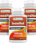 Best Naturals Inositol 1000 mg 120 Tablets (120 Count (Pack of 1)) (120 Count (Packf of 3))