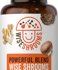 Carlyle Mushroom Complex Capsules | 1650mg | 120 Count | 8 in 1 Blend | Vegetarian Non-GMO Gluten Supplement | WiseShrooms