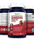 NusaPure Red Korean Panax Ginseng 4,800mg 200 Veggie Caps (Non-GMO, Extract 12:1 & Gluten-Free)