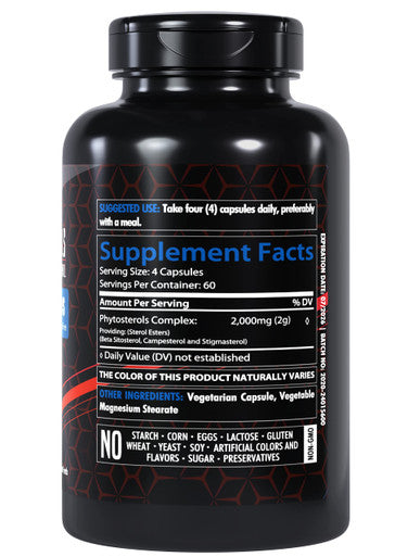 Healthfare Plant Sterols 2000Mg | 240 Count | Extra Strength Capsules With Beta Sitosterol | Gluten-Free & Non-Gmo