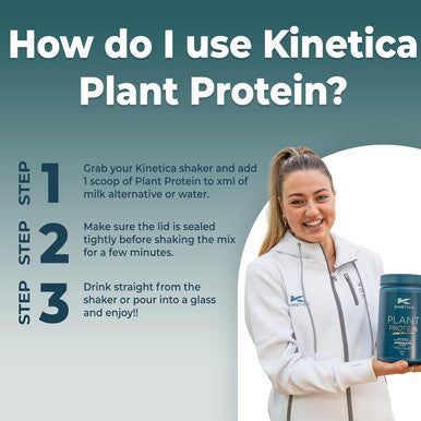 Kinetica Kinetica Vanilla Flavour Plant Protein 1kg | Blend of Pea and Rice Protein | Vegan | 23g Protein per Serving 33 Servings.