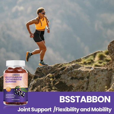 BSSTABBON Glucosamine Chondroitin Gummies With Msm Elderberry Supplement For Men And Women 60Gummies