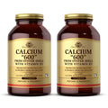 Solgar Calcium "600" - 240 Tablets Pack Of 2 - From Oyster Shell With Vitamin D3 - Non-Gmo Gluten Free Dairy Free - 240 Total Servings