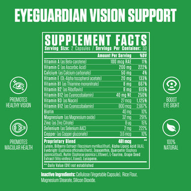 EPN Supplements Vision Clarity Extra Strength | #1 Rated Eye Health Supplement | Promotes Healthy Vision & Macular Health W/Lutein, Zeaxanthin, Biotin, Eyebright + More For Men & Women - 60 Capsules