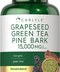 Carlyle Grapeseed Green Tea Pine Bark | 15000mg | 150 Capsules | Non-GMO and Gluten Supplement