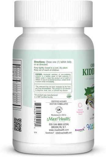 Maxi Health Chewable KiddieVite - Multivitamins & Minerals - Bubble Gum Flavor - 90 Chewies - Kosher