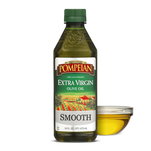 Pompeian Smooth Extra Virgin Olive Oil, Contains Polyphenols, First Cold Pressed, 48 Fl Oz