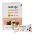 Supergut GLP-1 Boosting Prebiotic Bars Peanut Butter Chocolate - Gut Healthy Protein Snacks & Breakfast Bars - Keto-Friendly Meal Replacement Energy Bars for Gut Health (12 Count)